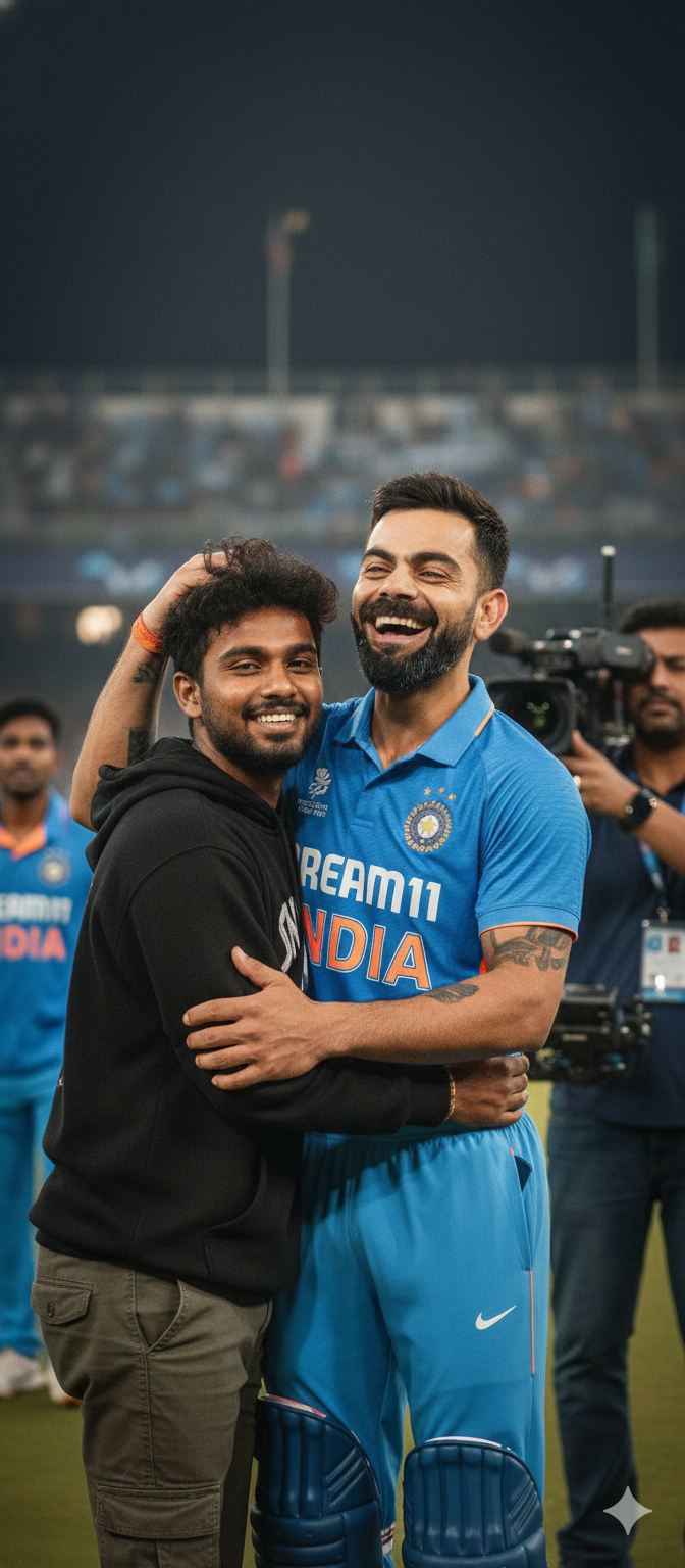 Virat Kohli Fans Ai Photo Editing Prompts Google Gemini For Boys - AI Generated Image
