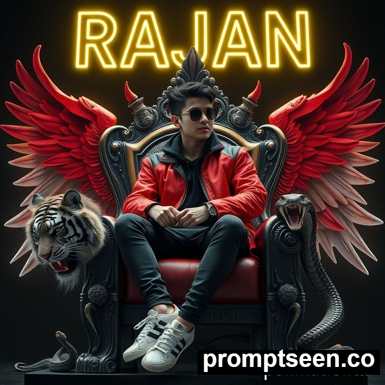 Tiger Wings Chair With Name Ai Photo Editing - AI Generated Image