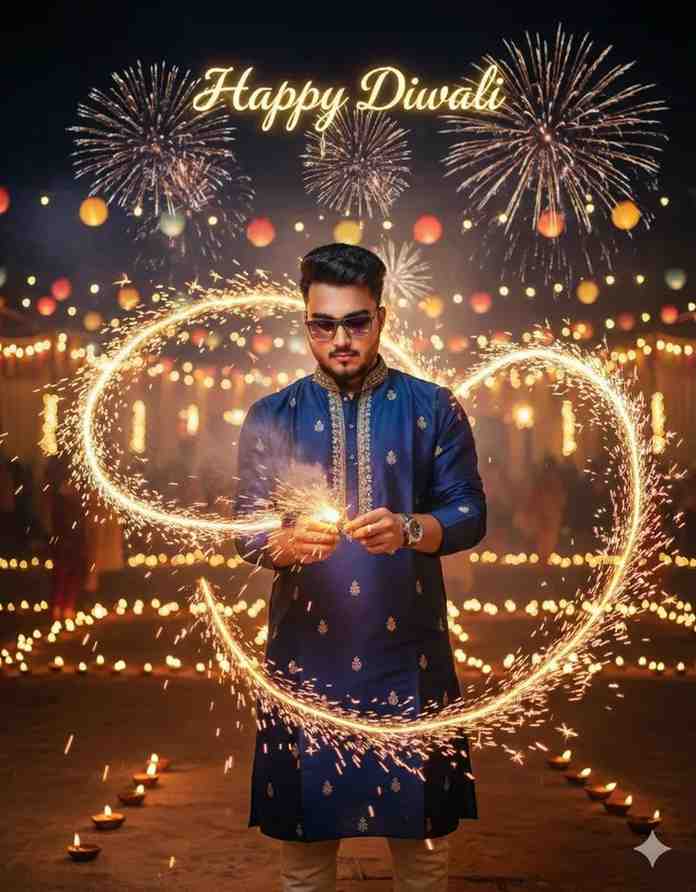 Viral gemini diwali prompt for boys celebration  - AI Generated Image