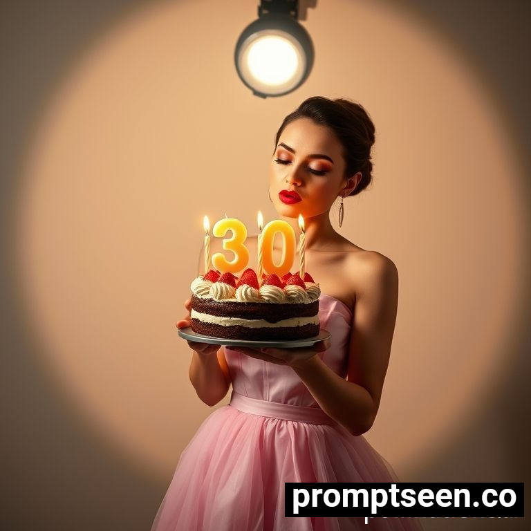 Birthday prompt for girls create like photoshoot - AI Generated Image