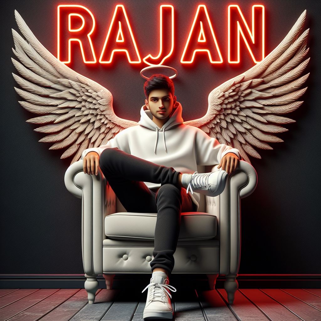 Ai Wings Chair With Name Photo Editing Link - AI Generated Image