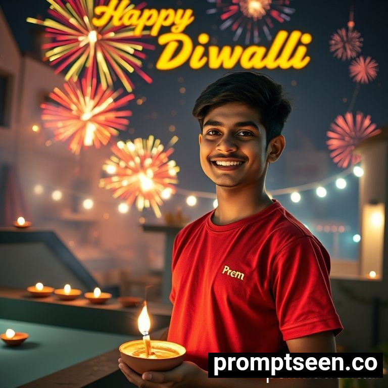 Happy diwali prompt for boys just copy paste - AI Generated Image