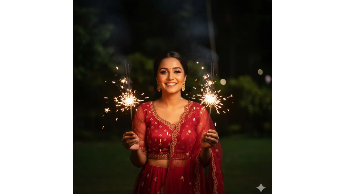 magical diwali girls - AI Generated Image