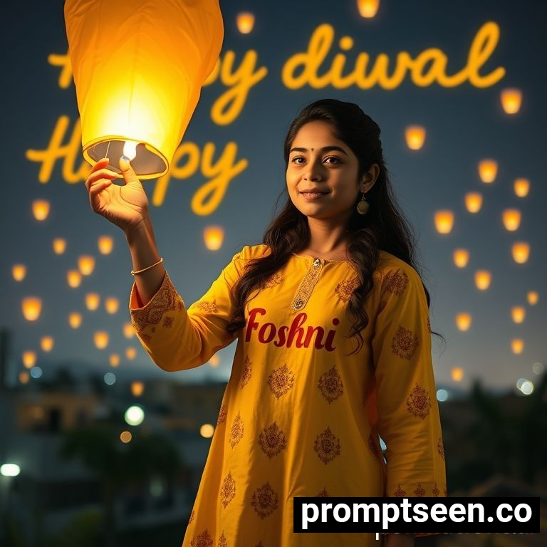 Gemini Happy diwali prompt for girls - AI Generated Image