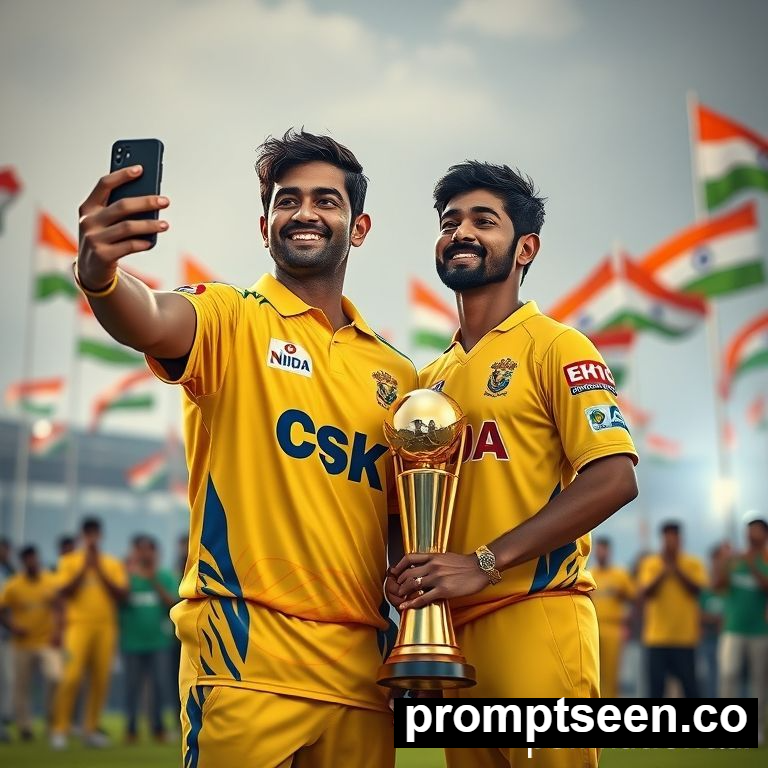 prompt seen for csk team wining trophy copy paste   - AI Generated Image