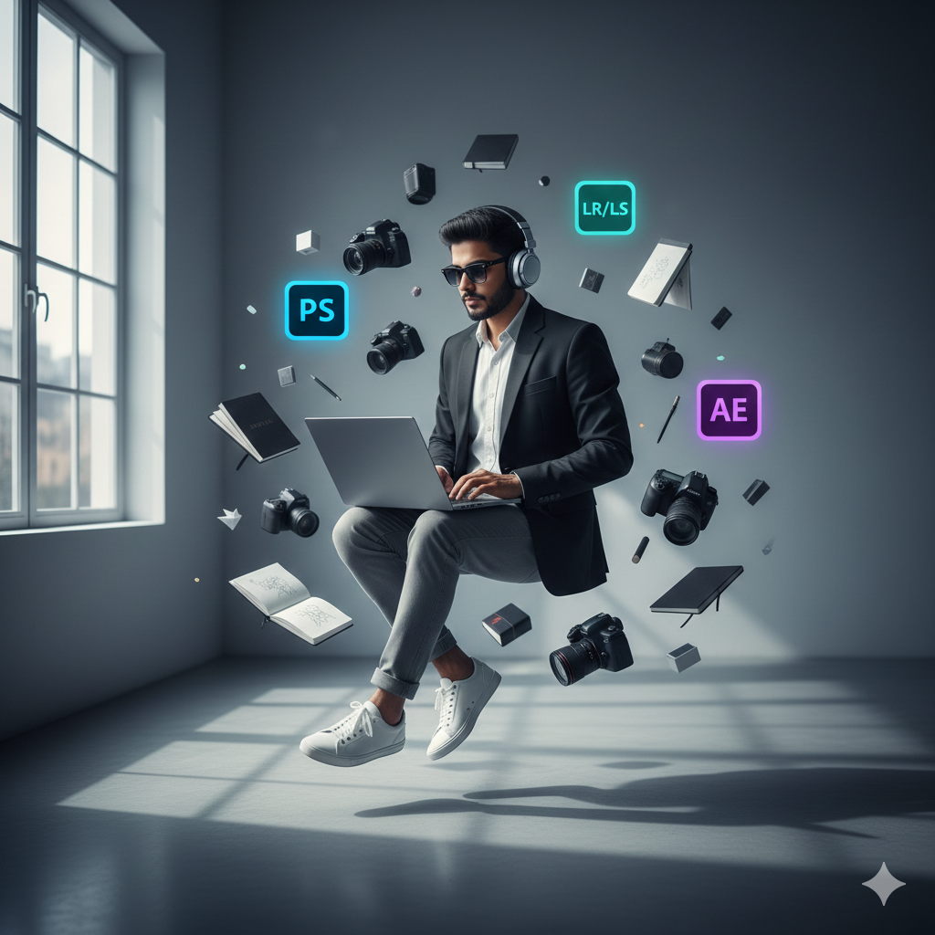 Man Sitting Mid-Air Ai Prompt For Google Gemini Users Copy Paste Prompt - AI Generated Image