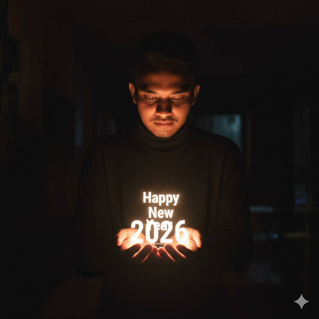 Happy new year photo editing prompt for google gemini - AI Generated Image