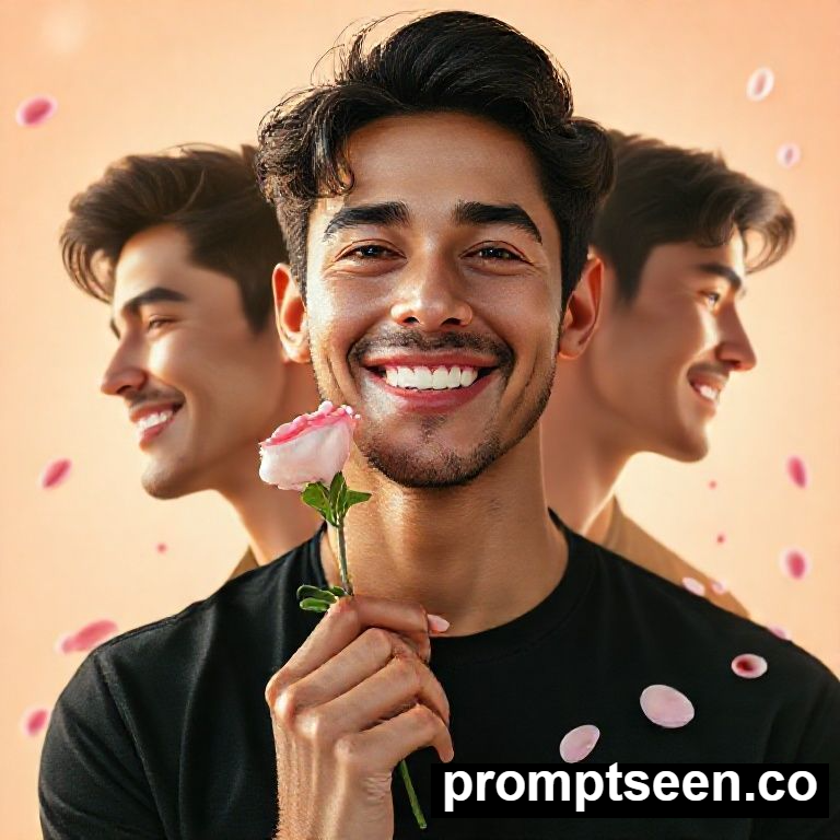 Google Gemini Ai Photo Editing Prompt For Collage Portrait - AI Generated Image