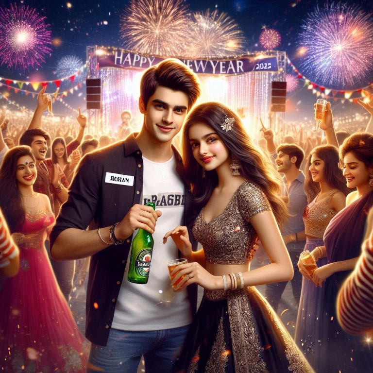 New year couple celebrating prompt copy paste - AI Generated Image