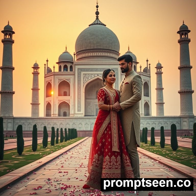 pre-wedding prompt like photoshoot for couples - AI Generated Image