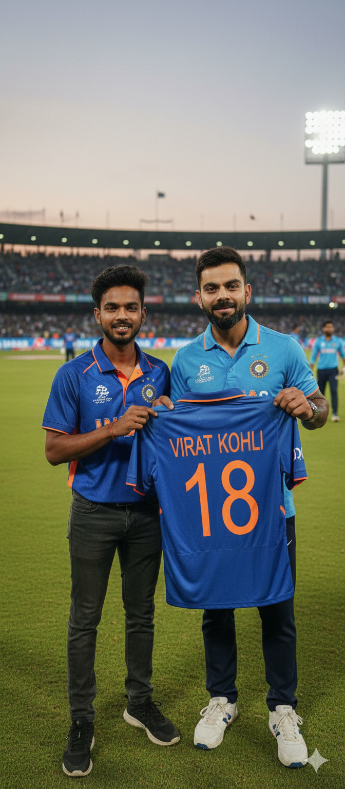 Copy Paste Virat Kohli Ai Photo Editing Prompt For Fans - AI Generated Image