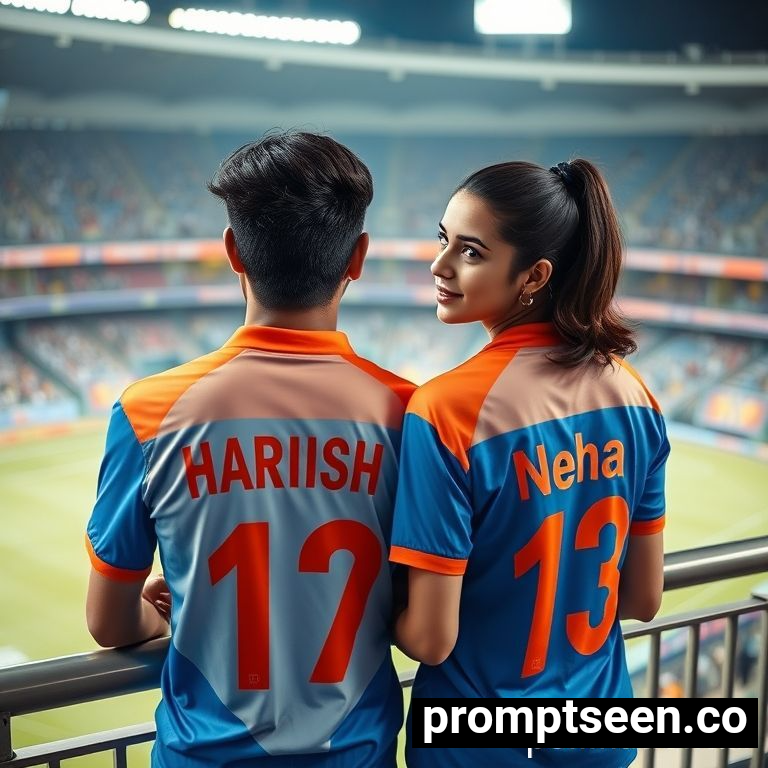 prompt for t20 world cup with girl friend boy friend - AI Generated Image