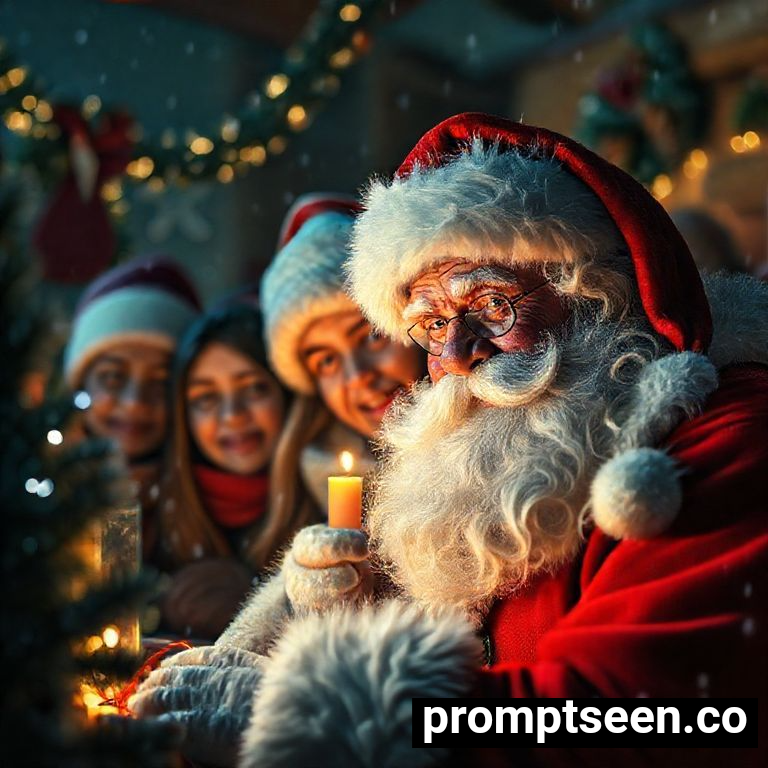 Selfi with santa prompt - AI Generated Image