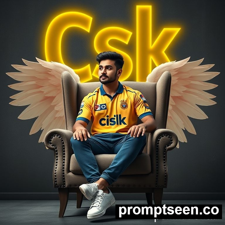 ipl csk team wing chair prompt - AI Generated Image