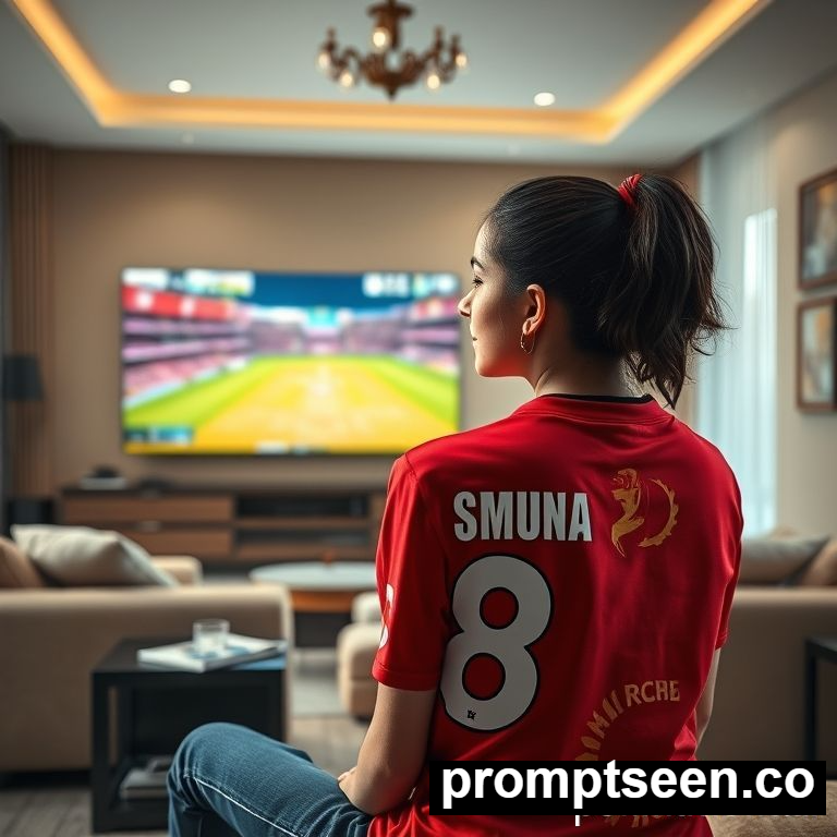 ipl bing image editing prompt for girls RCB team - AI Generated Image