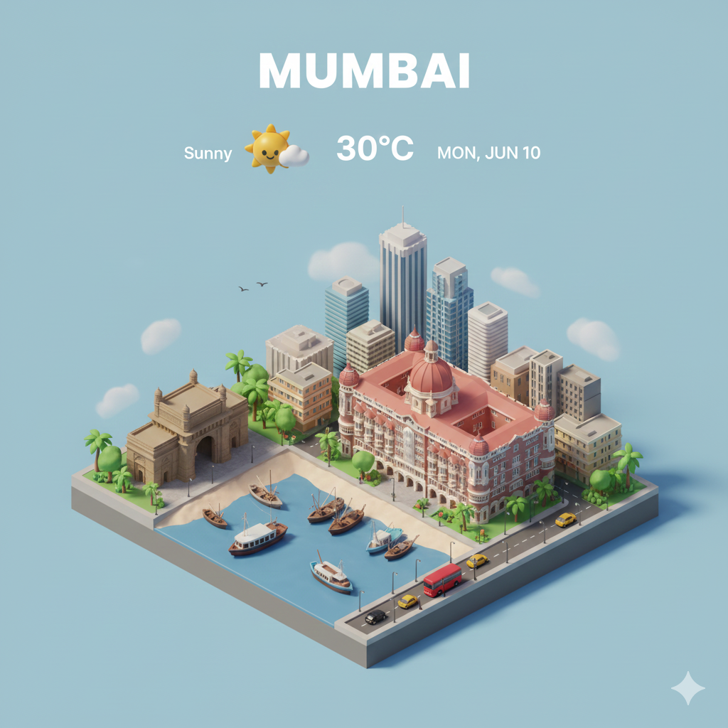 Viral Google Gemini Ai Prompt For Weather Visual Of City  - AI Generated Image