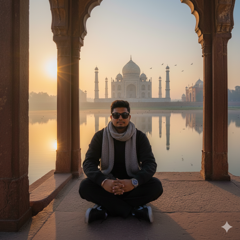 Ai Photo With Taj Mahal Google Gemini Ai Photo Editing Prompt - AI Generated Image