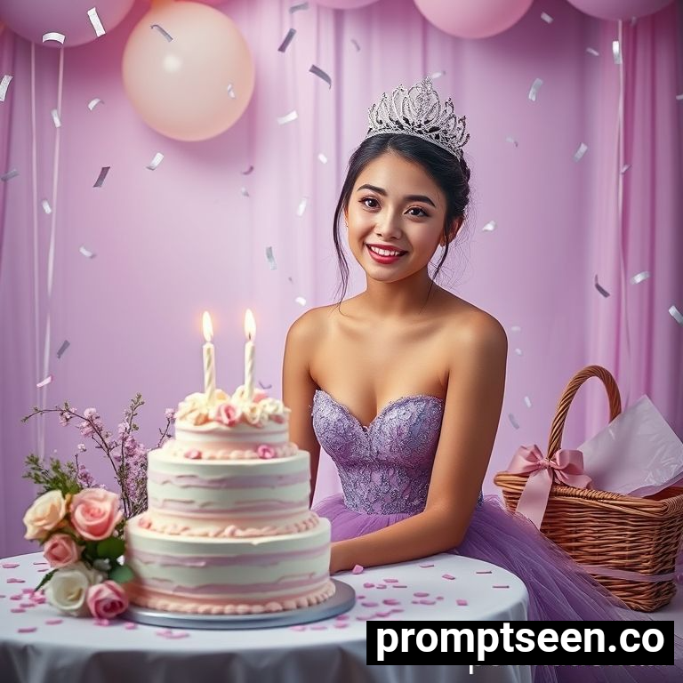Copy paste prompt to create birthday photo like this  - AI Generated Image