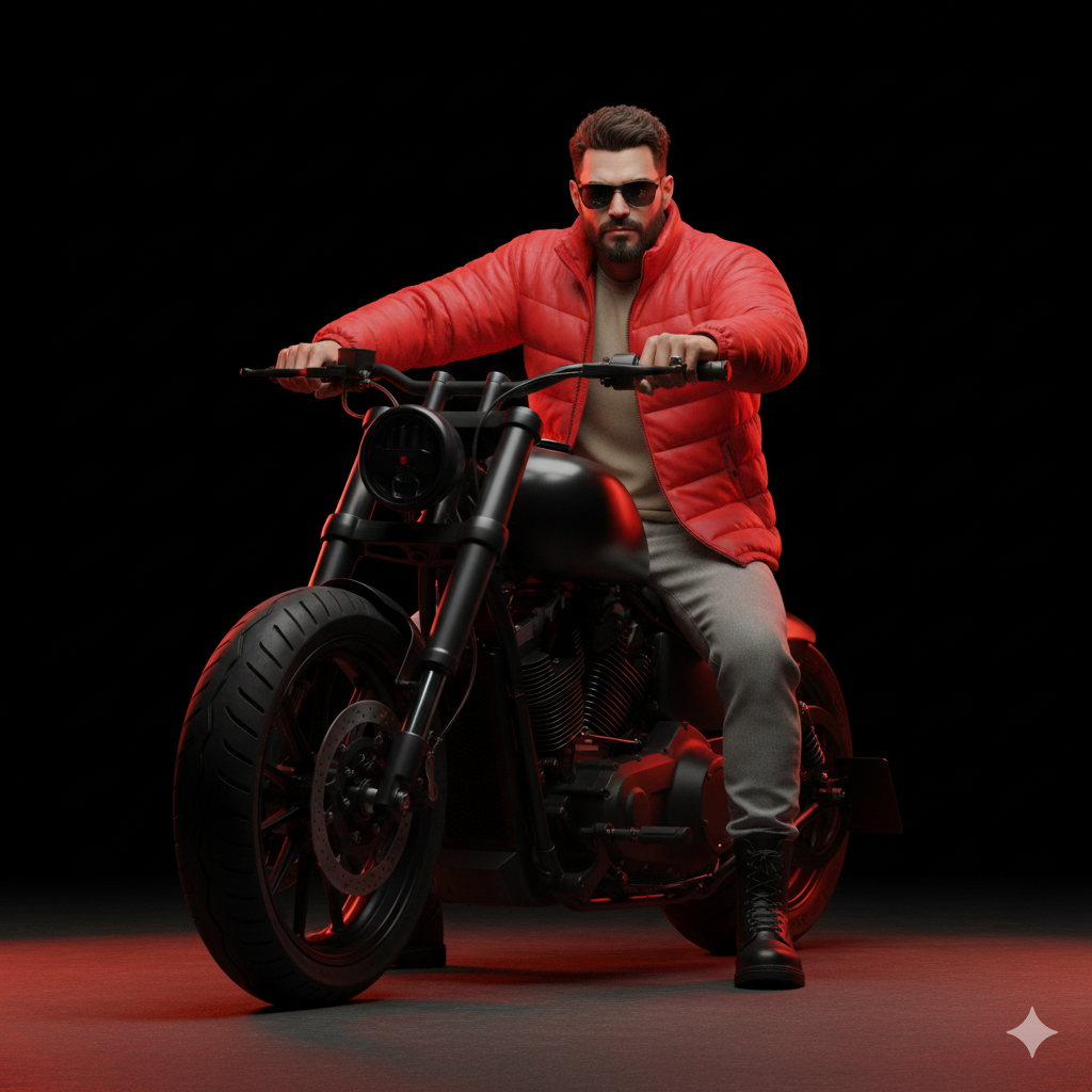 Bike Rider Prompt Seen Ai Photo Editing To Create 8K HDR Photo On Google Gemini - AI Generated Image