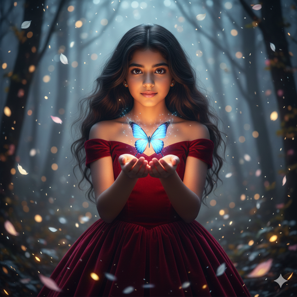 Viral butterfly effect Ai photo editing prompt google gemini copy paste - AI Generated Image