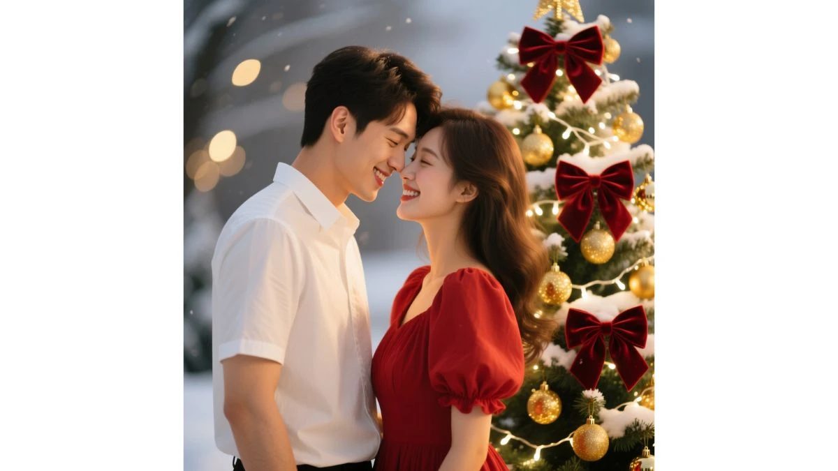 lovely couples standing close together transform ordinary photo to epic couple - AI Generated Image