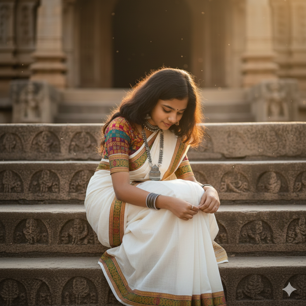 Saree Viral Look Google Gemini Ai Prompt Just Copy Paste - AI Generated Image